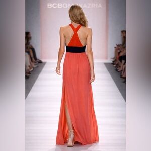 NEW BCBGMAXAZRIA “Effie” Colorblock Maxi Dress – XXS